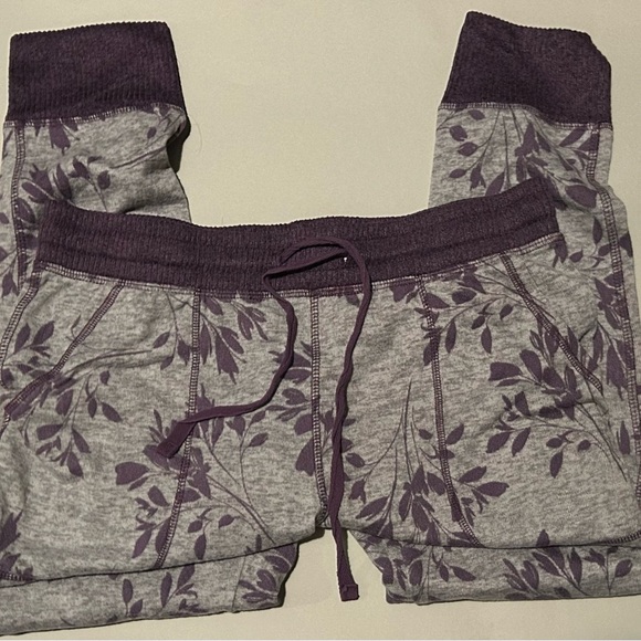 Live Love Lounge Floral Pajama Set - Purple and Gray - Picture 5 of 5